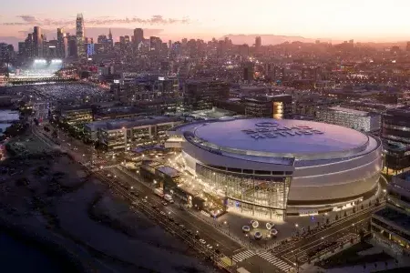 Chase Center Aerial View Night